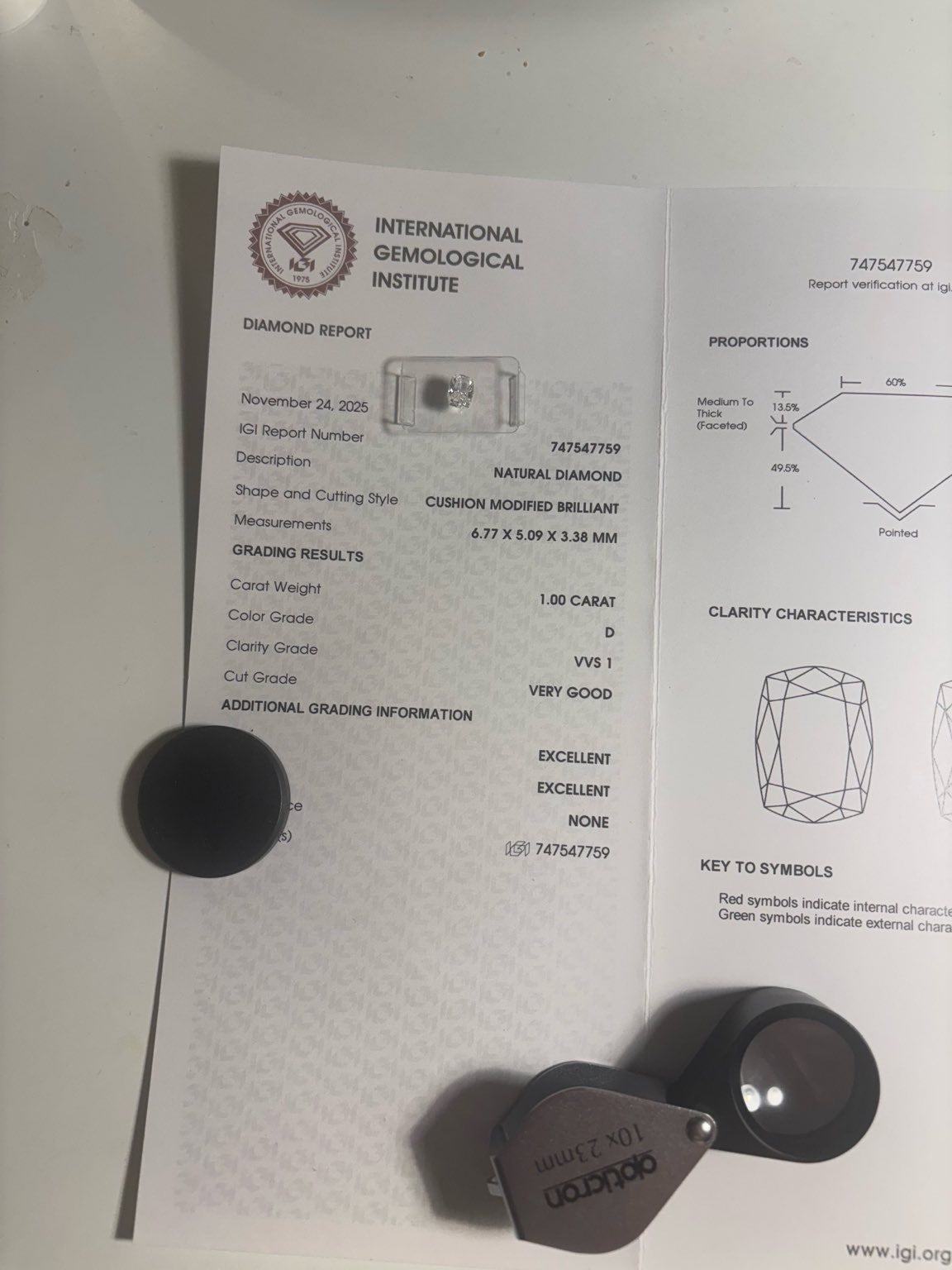 1.00 ct D-Color Diamond Pendant | VVS1 Clarity – IGI Certified & Laser-Verified