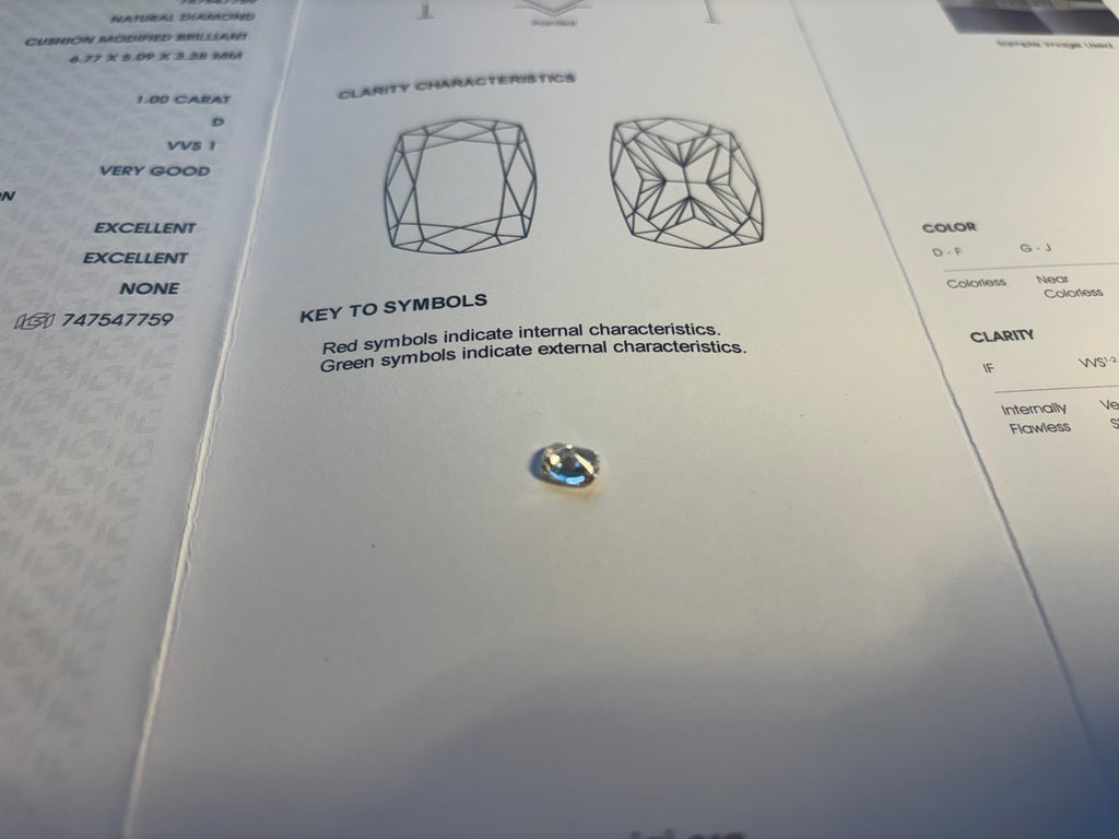 1.00 ct D-Color Diamond Pendant | VVS1 Clarity – IGI Certified & Laser-Verified