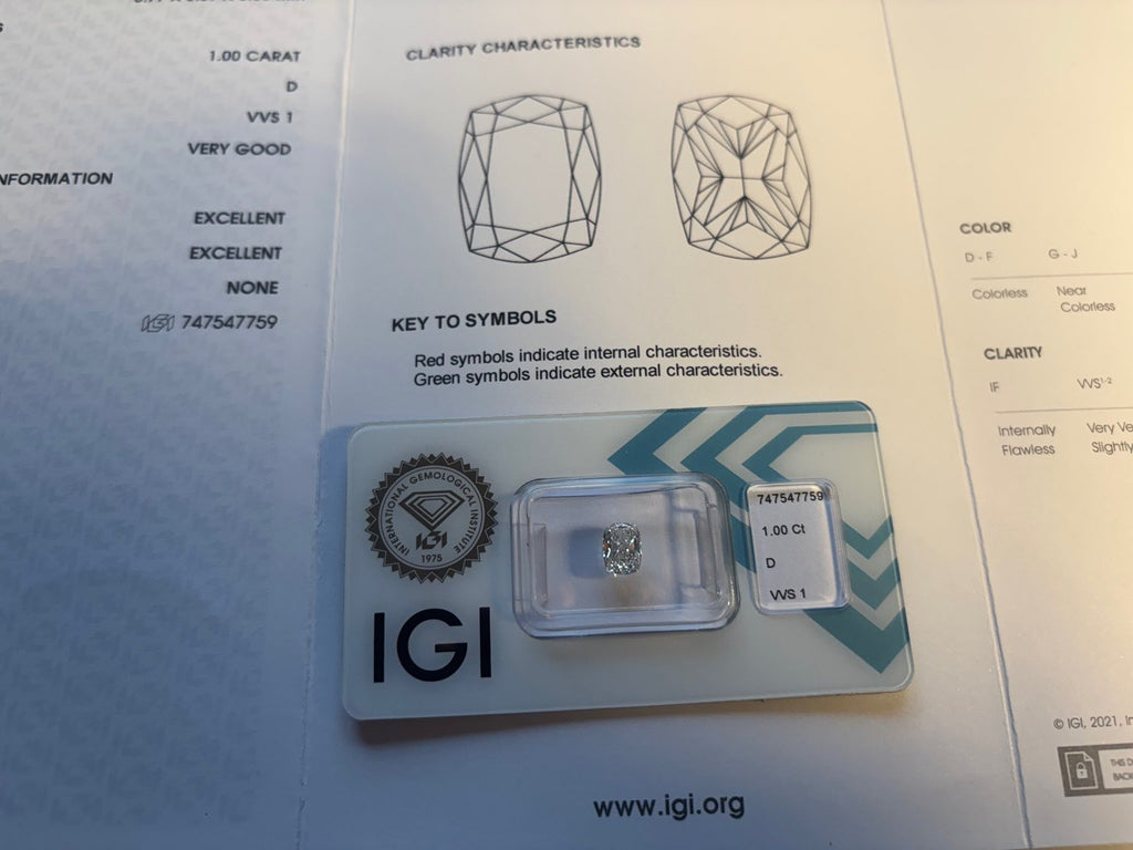 1.00 ct D-Color Diamond Pendant | VVS1 Clarity – IGI Certified & Laser-Verified