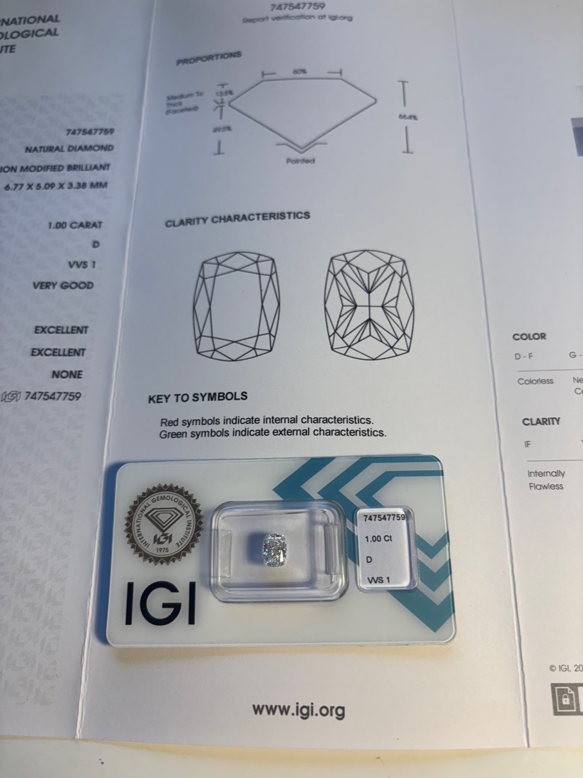 1.00 ct D-Color Diamond Pendant | VVS1 Clarity – IGI Certified & Laser-Verified