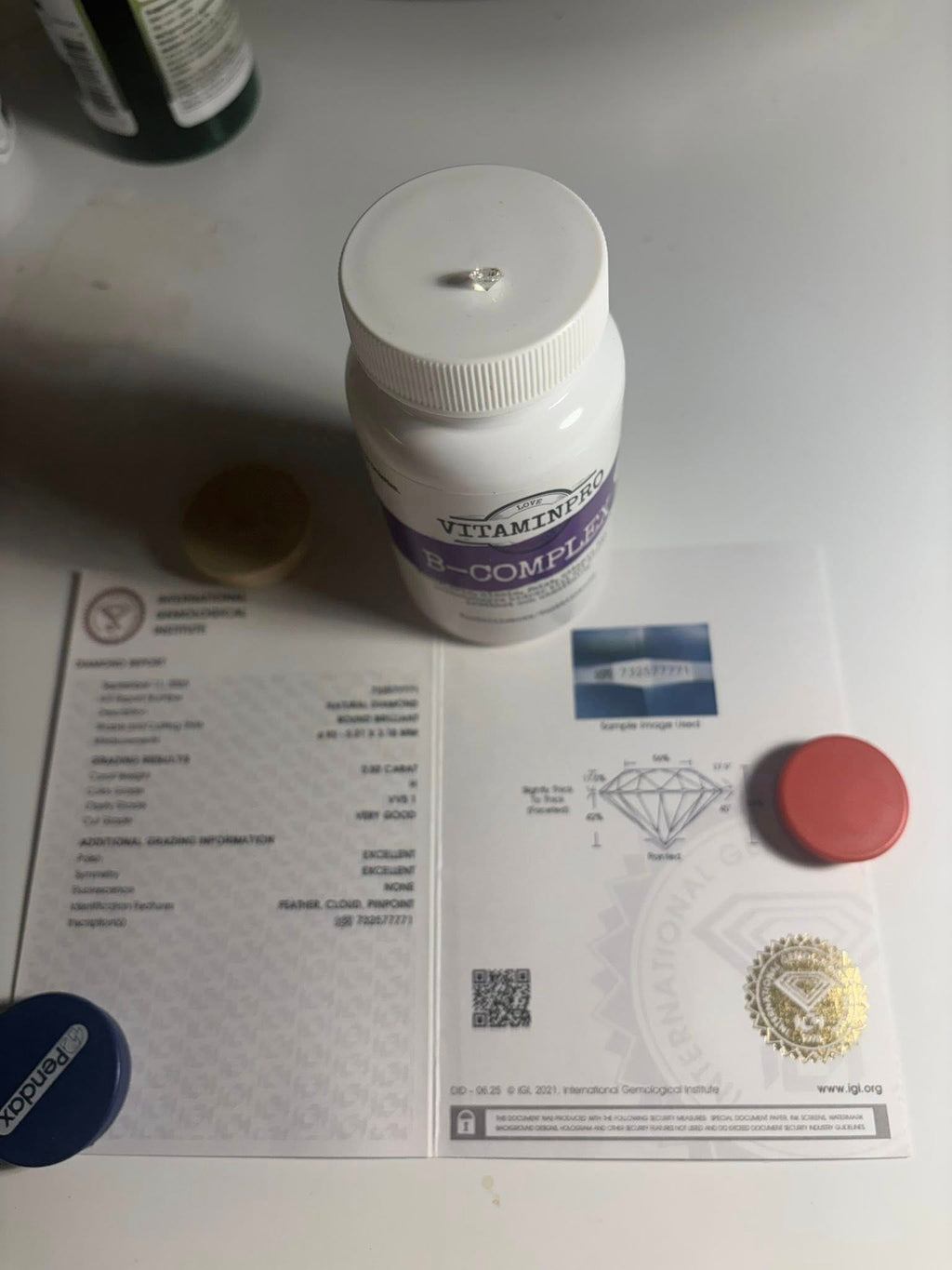 NATURAL DIAMOND – 0.50 CT ROUND BRILLIANT · H / VVS1 · IGI CERTIFIED · LASER-VERIFIED