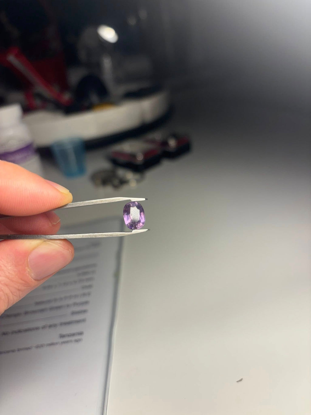 NATURAL COLOR-CHANGE SAPPHIRE – 3.07 CT OVAL CUT · TANZANIA · BELLEROPHON CERTIFIED · NO TREATMENT