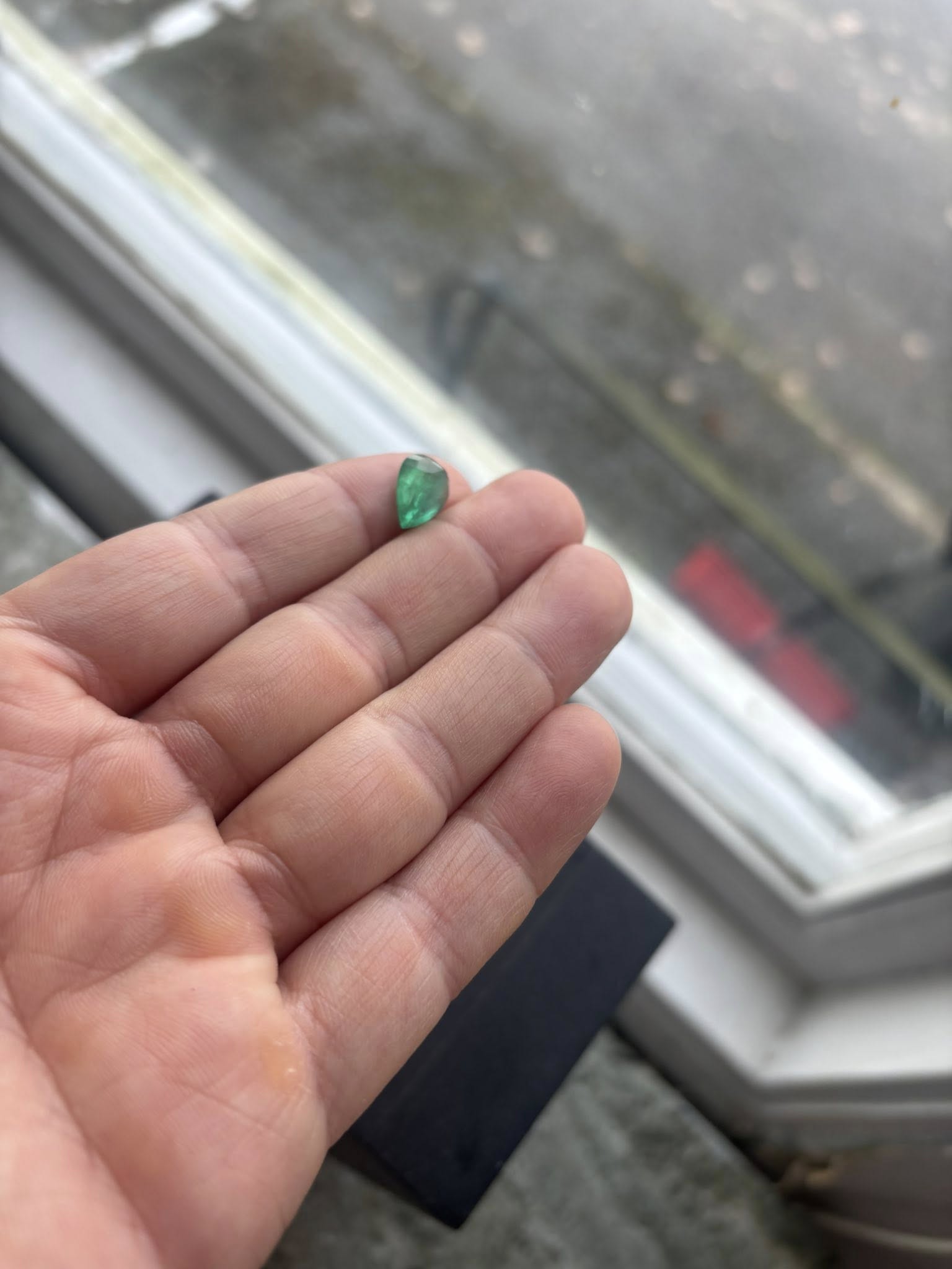 Natural Emerald 3.155 ct – Pear Cut – Bellerophon Certified