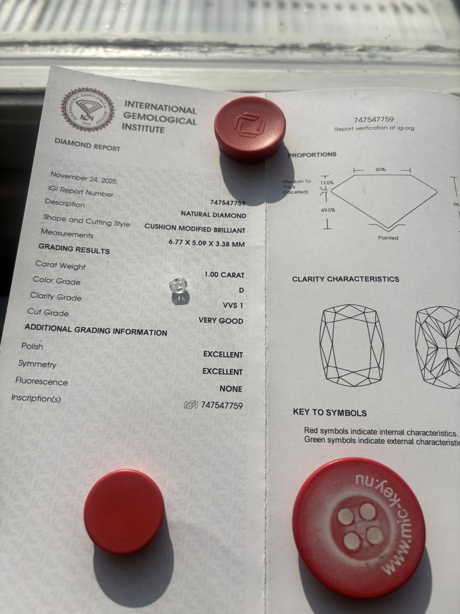 1.00 ct D-Color Diamond Pendant | VVS1 Clarity – IGI Certified & Laser-Verified