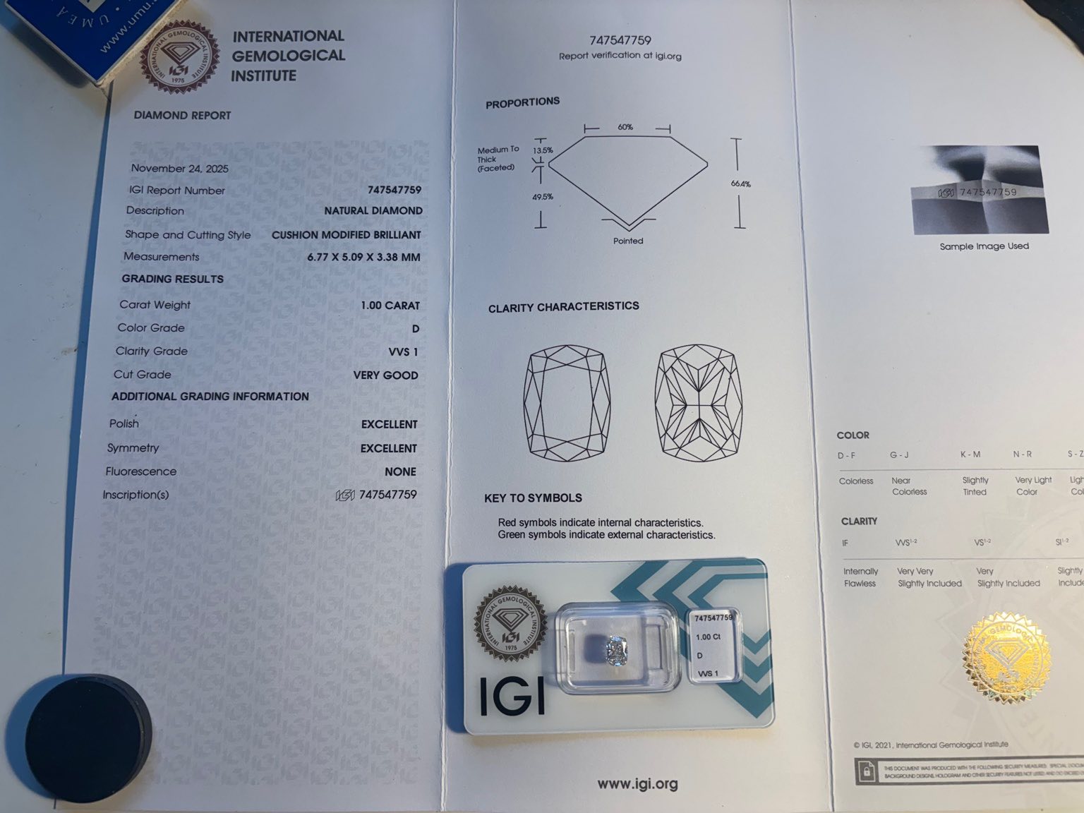 1.00 ct D-Color Diamond Pendant | VVS1 Clarity – IGI Certified & Laser-Verified